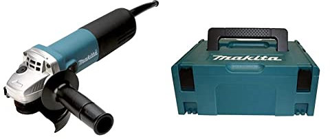 Meuleuse d angle MAKITA 9558NBRZ, 840 Watts, diam. 125 mm & COFFRET MAKITA DE TRANSPORT MAKPAC2 395x295x157 MM (coffret nu) - 821550-0