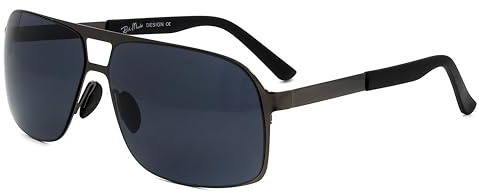 Global Glasses Quadratische Sonnenbrille UV-Schutz Klassische Sonnenbrille Männer Trendy BIG Frame Angeln Fahren Große Sonnenbrille Metallrahmen Herren Sonnenbrille Für Herren Vintage Rechteckige