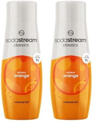 SodaStream Concentré Orange pour Machine à Eau Pétillante et Soda | Préparez jusqu'à 9 Litres de Soda à l'Orange en Quelques Secondes, 440ml (Lot de 2)