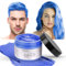 LOPHE Cera Temporal para Teñir el Cabello, 100g Cera del color del pelo, Temporal Tinte para Cabello barros naturales para teñir el pelo para teñir el cabello en color Cosplay partido, Azul