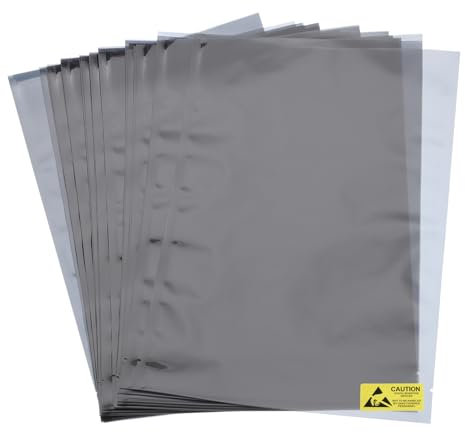 sourcing map 50Pcs Anti Static Bags ESD Shielding Bag Flat Open Top Anti Static Bag for Electronic Devices 7x10 Inch(180x260mm)