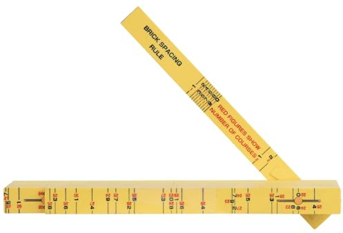 Klein Tools 91163B Folding Ruler, 6-Foot, Fiberglass, Brick Scale, Outside Reading, 1/16-Inch Graduation, Ideal for Woodworking, Metalworking, and DIY Projects
