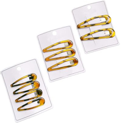 Lot de 9 pinces à cheveux marron pour filles, pinces à cheveux classiques BB Snap pour femmes, pinces à cheveux en forme de goutte d'eau, jolies barrettes à cheveux tendance pour femmes, filles et