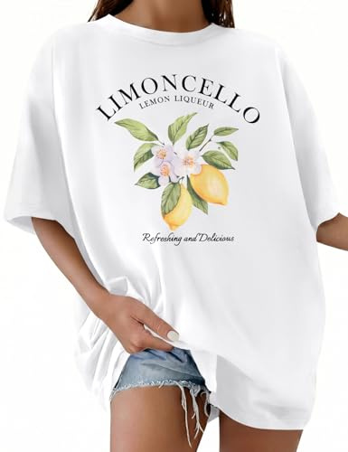 CMTOP Tee Shirt Femme Été Oversize T Shirt à Manches Courtes Coton Col Rond Décontracté Haut Chic et Élégant Imprimé Lettres Grande Taille T Shirt Amples Top