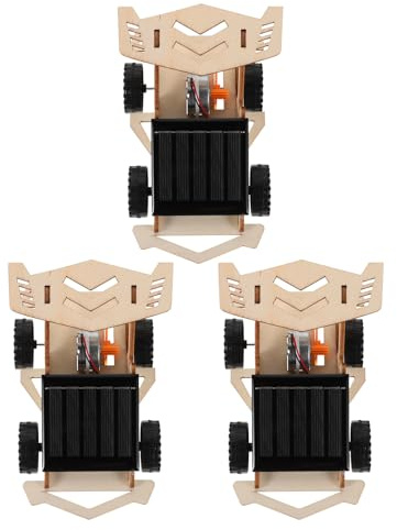 HOODANCOS Modelos de Coches Solares DIY Kit de 3 Unidades para Proyectos Stem Educativos Energía Renovable, Adecuado para en Actividades Científicas y Aprendizaje Práctico