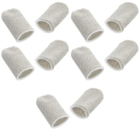 NAMOARLY Lot de 10 Manchons de Doigt Anti-Transpiration pour Jeu Mobile, Protection Écran Tactile Haute Sensibilité, Fibre de Cuivre Respirante, Accessoires Gaming Précis pour Smartphone
