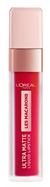 LOréal Paris Les Macarons 828 Framboise Frenzy Pintalabios Mate Permanente Rojo Aframbuesado