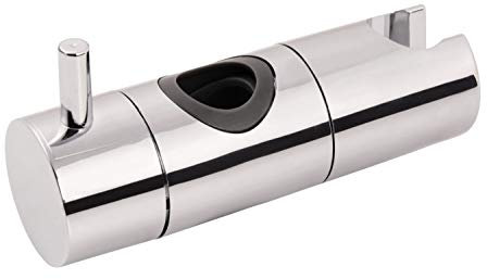 AquaSu Gleiter für Handbrause | passend für Brausestange mit Ø 18 mm | für Höhen-Verstellung von Brausekopf | Kunststoff | chrom | Schieber | 72353 4