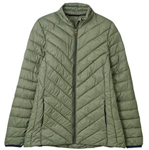 LightHouse Womens Lara Warm Coat - Ladies Outdoor Hoodless Padded Puffa Jacket - Khaki - 12