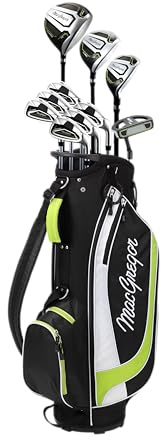 MACGREGOR CG4000 Steel/Graphite, Cart/Stand Bag, Homme, Droitier/Gaucher, Ensembles de Golf, Noir/Vert, Taille Unique