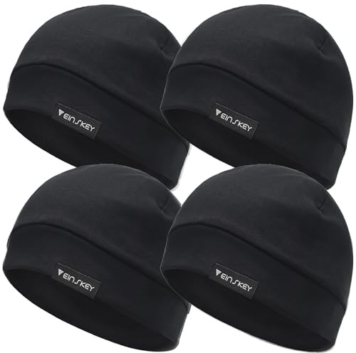 EINSKEY Cappello Cotone Uomo Donna Leggero Traspirante Skull cap Multifunzione Copricapo Berretto per la Notte, Casco Moto, Bici, Chemioterapia