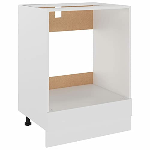 Kavolet Herdumbauschrank, Backofenschrank für Einbauherd, Küchenschrank Ofenschrank Backofenschrank Herdschrank Küchenmöbel Unterschrank Backofen Herd Weiß 60x46x81,5 cm Holzwerkstoff
