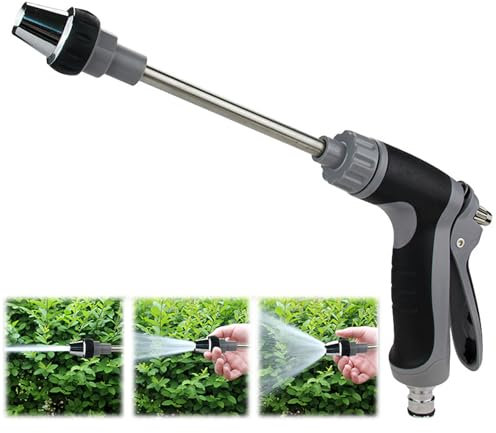Turbowasher für Gartenschlauch,Gartenschlauch Düse Aufsatz,Hochdruckdüse für Gartenschlauch,Gartenbrause mit Einstellbarem Wasserdurchfluss,für Gartenbewässerung,Autowäsche,Haustierduschen