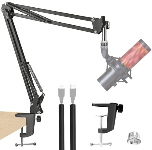 Mic Boom Arm for QuadCast 2 - Mic Arm Desktop, Microphone Arm Stand Compatible with HyperX QuadCast 2 USB Microphone by YOUSHARES