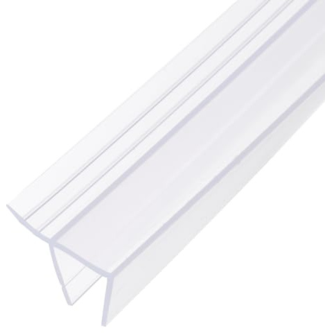 uxcell Shower Door Side Seal, Widen F-Type Shower Door Sweep for 1/4 Glass 86.5 Long Frameless Glass Door Seal Strip Stop Shower Leaks, Clear