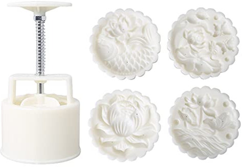 Stampo Per Torta Luna A Pressione Manuale 200g per Festival Mid-Autumn Fiore Decorazione