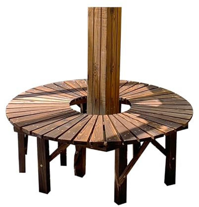 Genérico Banco De Árbol Envolvente, Asiento Semicircular Curvo, Optimiza El Uso del Espacio, Ideal For Patios, Jardines Y Césped.