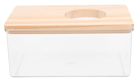 Homoyoyo Bac à Sable Transparent pour Bain de Petits Rongeurs Toilette et Cachette pour Hamster Souris et Chinchilla Boîte Hygiénique Légère