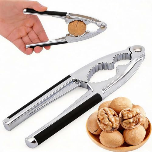 Schiaccianoci Professionale in Acciaio Inox con Manico Antiscivolo – Per Noci Pecan, Noci e Noci del Brasile – Strumento Robusto e Facile da Usare