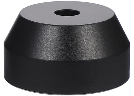 Hemobllo Adattatore per Dischi in Vinile da 45 Giri in Metallo Nero da 7 Pollici, Accessorio Compatto per Giradischi Professionale e Domestico, Sostituto Leggero e Pratico per Riproduzione