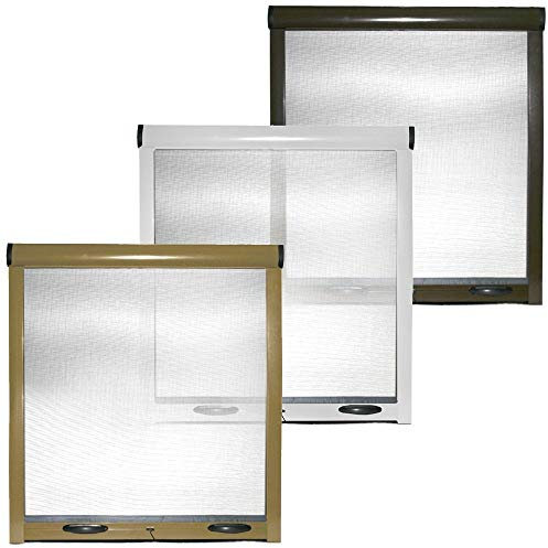 Cilvani Kit Moustiquaire en store enrouleur pour fenêtre, réductible, avec frein
