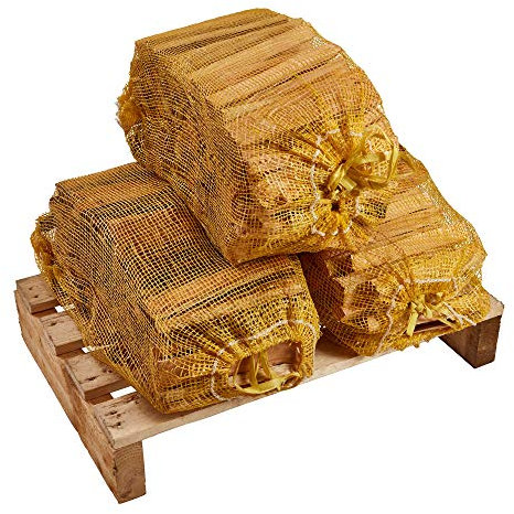 3 X Extra Large Nets of KINDLING WOOD KILN DRIED 12KG Natural Firelighters for Fire Starting, Ready to Light