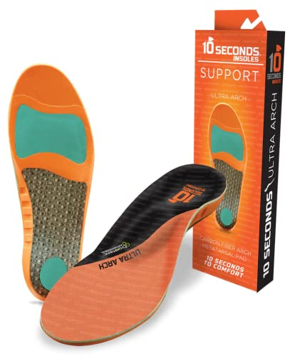 3810 Ultra Arch Support – Foam Cushion Insoles for Men & Women w/Metatarsal Pad, Plantar Fasciitis Relief, Morton's Neuroma Metatarsalgia Orthotics, Heavy Impact Shoe Insert (M 11, W 13)