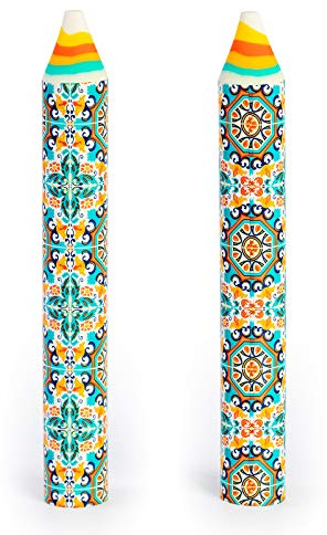 Conjunto 2 Gomas de Borrar Extra-Grandes en Formato Lápiz con Motivos muy Coloridos y Originales (Azulejos Verde)