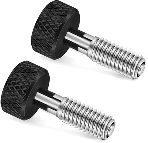 2pcs M6 Quick Release Pins, Hand Retractable Spring Plunger with Knurled Handle Stainless Steel Lock, 0.18inch Thread, self-Locking Bolt, Split Positioning Screw for Rolling Toolbox
