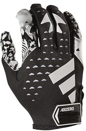 adidas Adizero 13 Moments Football Gloves, Black/White, Small