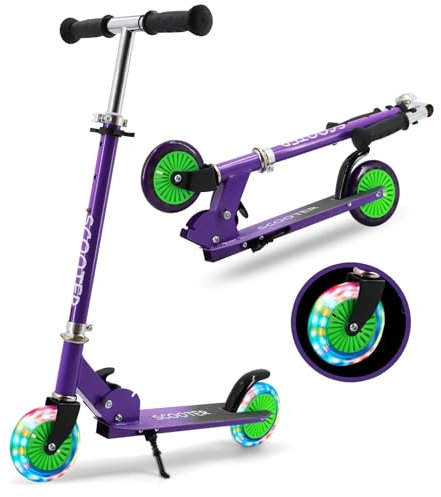 Y-RAIN Roller Kinder mit 3 Verstellbaren Höhen kinderroller für mit LED Räder Geschenke für 3+Jungen und Mädchen