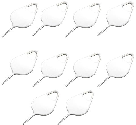 10Pack Universal Sim SD Card Tray Opening Removal Tool Sim Card Eject Pin Sim Card Tool Compatible with Most Phone Models, Pads, Smartphone Devices