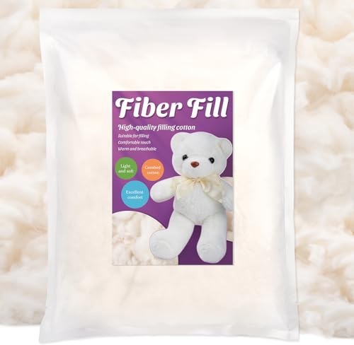 NAMOON 700g /24.69oz Cotton Stuffing Filling Stuffing for Stuffed Animals | High Resilience Cotton Stuffing, Premium Pillow Stuffing for Small Stuffed Cushions Crochet DIY Crafts