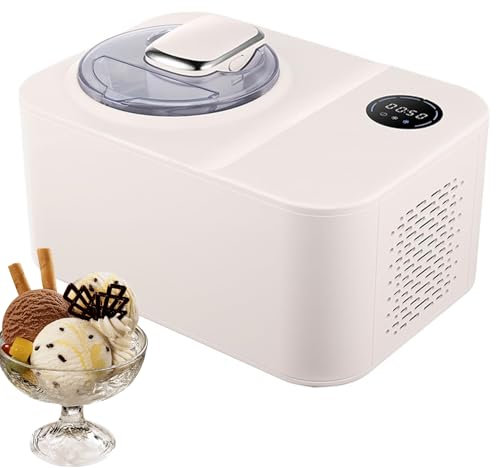 Máquina De Helado Mini De 1,2L – Máquina De Helado Soft Automática con Pantalla LED, Diseño Fácil De Limpiar, para Yogur Congelado Y Sorbetes En Casa, con La Familia O En Snack Bar