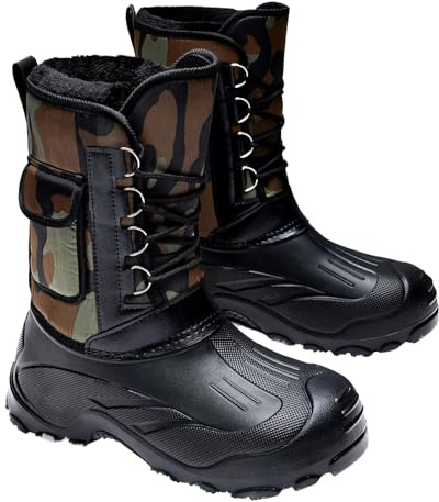 Generico scarpe uomo invernali Stivaletti Uomo Invernali Classic Impermeabili Stivaletti Elastico Comodi Ed Eleganti Scarpe Caldo Chukka Boots Biker Neve scarponcini impermeabili