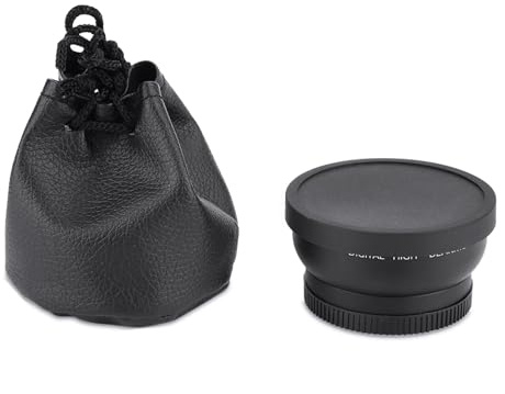 Lente de Conversión Universal Gran Angular 52mm 0,45X, Macro para Cámaras DSLR y Digitales - Ampliación Detallada, Vidrio Óptico Multicapa, Accesorio Ligero para Fotografía