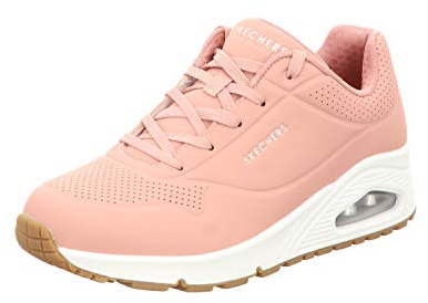Skechers Damen Uno Stand On Air Sneakers, Rose Durabuck, 38.5 EU