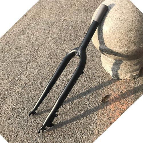 DONSP1986 26 Fork Steel 1-1/8 INCH Threadless Black-Fixed Bicycle MTB Road Cruiser Bike Fork Steerer 250mm-Disc Brake