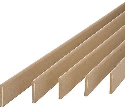 MadeInNature Plinthe en médium naturel de très grande qualité, fabrication FRANCAISE, plinthes arrondies dimensions aux choix (Hauteur 7 cm, 10ml)