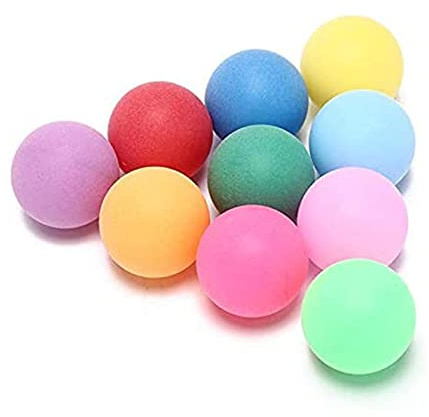 JeffMVP 10/25/50Pcs/Pack Colored Pong Balls 40mm Entertainment Table Tennis Balls - PP Plastic for Children's Recreation (10PCS)