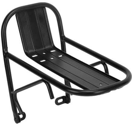 VBESTLIFE Portaequipajes Delantero para Bicicleta, Transporte Conveniente Portaequipajes de Aluminio Aleado Negro para Bicicleta de Montaña para Ciclismo