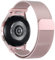 Astorgos Magnet Armband Kompatibel mit Samsung Galaxy Watch 7 FE 6 5 4 Armband 40mm 44mm/Watch 6 4 Classic 43mm 47mm 42mm 46mm/5 Pro 45mm, One Click Milanaise Metall Edelstahl Armband, Rosa