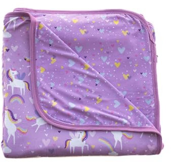 Little Sleepies Cloud Blanket, Soft Viscose from Bamboo Toddler & Baby Blanket for Boys & Girls, Lightweight, Perfect for Hot Sleepers, 50 x 50, Large (Sienna's Unicorns)
