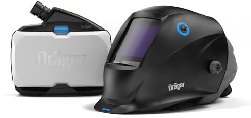 Dräger X-plore 8500 PAPR Kit with Air Fed Welding Helmet, ARFVA PAPR complete set with P R SL filter for respiratory protection Dust protection and optimum welding mask safety