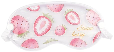 1 maschera per gli occhi, 190 mm x 90 mm, in PVC, a tema frutta, riutilizzabile, elastica, regolabile, vestibilità perfetta, effetto caldo e freddo.