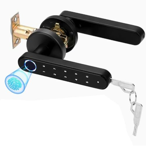 Rtauhife Serratura Elettronica A Impronta Digitale per Porte Interne In Legno e Metallo, Tuya Smart Life APP Lock