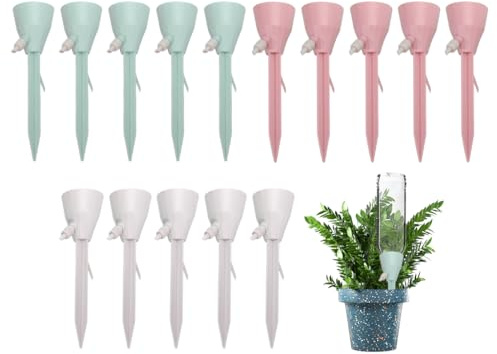 Kellegour 15 PCS Riego por Goteo Automático Kit,Portatil-Regulable Goteros para Riego,Ajustable Dispositivo de Riego Automatico Macetas,Spike Sistema de Irrigación para Jardín,Plantas,Flores,3 Colores