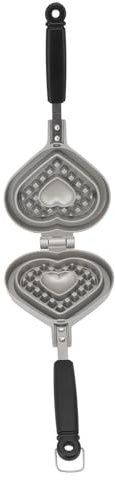 TOPINCN Mini Gofrera Antiadherente con Forma de Corazón, con Asas Resistentes Al Calor, para el Hogar, Cocina, Desayuno, Camping, de Boda