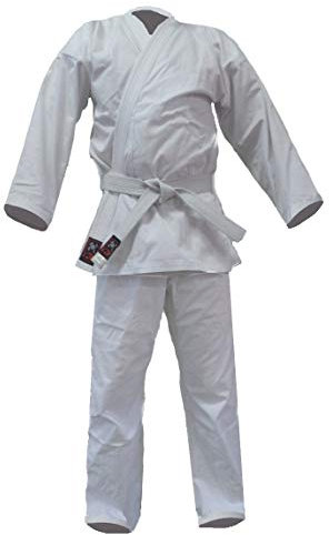 Budodrake Karateanzug Weiß 12 oz (165)