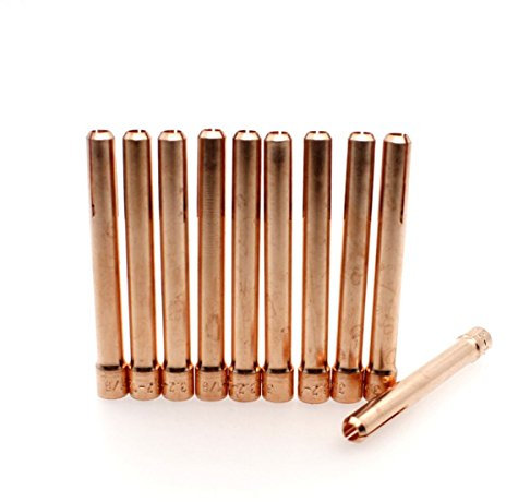 WIG-Schweißzange 10N25, 1/8 Zoll & 3,2 mm, entworfen für Taschenlampe WP-17/18/26, 10 Stück